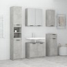 Meubles de salle de bain 5 pcs Gris béton Bois d'ingénierie 