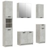 Meubles de salle de bain 5 pcs Gris béton Bois d'ingénierie 