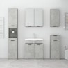 Meubles de salle de bain 5 pcs Gris béton Bois d'ingénierie 