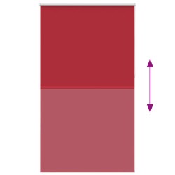 Store enrouleur occultant rouge largeur du tissu 131,6 cm 