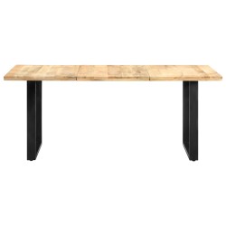 Table de salle à manger 180x90x76 cm bois de manguier massif 