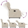 Fauteuil inclinable beige tissu microfibre 