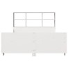 Lit bibliothèque sans matelas blanc 140x190 cm bois massif 