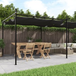 Pergola avec toit rétractable anthracite 589x292x230 cm 