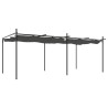 Pergola avec toit rétractable anthracite 589x292x230 cm 
