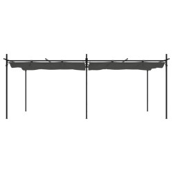 Pergola avec toit rétractable anthracite 589x292x230 cm 