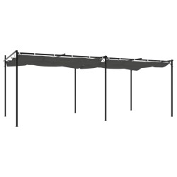 Pergola avec toit rétractable anthracite 589x292x230 cm 