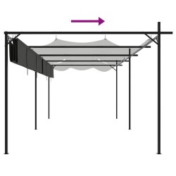 Pergola avec toit rétractable anthracite 589x292x230 cm 