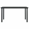 Ensemble à manger de jardin et coussins 5 pcs noir rotin verre 