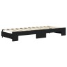 Lit de jour avec lit gigogne et matelas noir 80x200 cm velours 