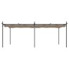 Pergola avec toit rétractable taupe 589x292x230 cm 