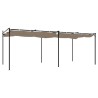 Pergola avec toit rétractable taupe 589x292x230 cm 