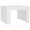Table basse blanc 50x50x35 cm bois d'ingénierie 