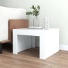 Table basse blanc 50x50x35 cm bois d'ingénierie 
