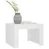 Table basse blanc 50x50x35 cm bois d'ingénierie 