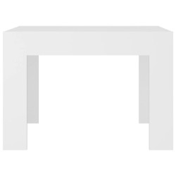 Table basse blanc 50x50x35 cm bois d'ingénierie 