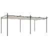 Pergola avec toit rétractable crème 589x292x230 cm 