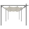 Pergola avec toit rétractable crème 589x292x230 cm 
