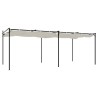 Pergola avec toit rétractable crème 589x292x230 cm 