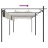Pergola avec toit rétractable crème 589x292x230 cm 