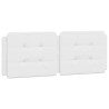 Lit avec matelas blanc 140x190 cm similicuir 