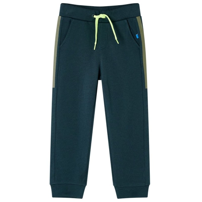 Pantalon de survêtement enfants avec cordon de serrage vert mousse 140 