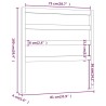 Tête de lit Blanc 81x4x100 cm Bois massif de pin 