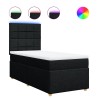 Sommier à lattes de lit avec matelas Noir 90x200 cm Tissu 
