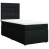 Sommier à lattes de lit avec matelas Noir 90x200 cm Tissu 