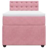 Sommier à lattes de lit avec matelas Rose 100x200 cm Velours 
