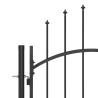 Portail de clôture de jardin avec dessus en lance 5x2,25 m Noir 