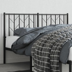 Tête de lit métal noir 135 cm 