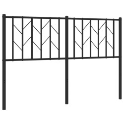 Tête de lit métal noir 135 cm 