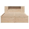 Cadre de lit sans matelas 120x200 cm bois de pin massif 