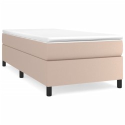 Sommier à lattes de lit avec matelas Cappuccino 90x190 cm 
