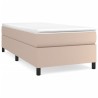 Sommier à lattes de lit avec matelas Cappuccino 90x190 cm 