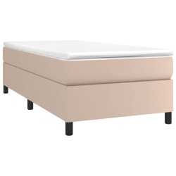 Sommier à lattes de lit avec matelas Cappuccino 90x190 cm 