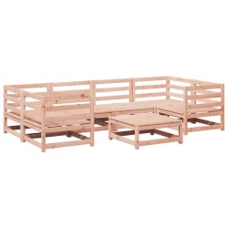 Salon de jardin 7 pcs bois massif sapin de douglas 
