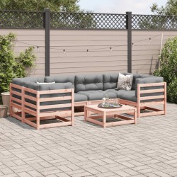 Salon de jardin 7 pcs bois massif sapin de douglas 