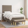Sommier à lattes de lit avec matelas Taupe 80x200 cm Tissu 