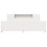 Cadre de lit sans matelas blanc 200x200 cm bois massif de pin 