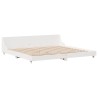 Cadre de lit sans matelas blanc 200x200 cm bois massif de pin 