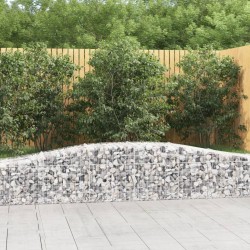 Paniers à gabions arqués 4 pcs 400x50x40/60 cm Fer galvanisé 