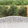 Paniers à gabions arqués 4 pcs 400x50x40/60 cm Fer galvanisé 