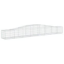 Paniers à gabions arqués 4 pcs 400x50x40/60 cm Fer galvanisé 