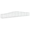 Paniers à gabions arqués 4 pcs 400x50x40/60 cm Fer galvanisé 