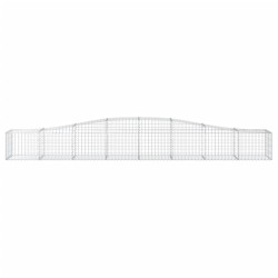 Paniers à gabions arqués 4 pcs 400x50x40/60 cm Fer galvanisé 