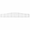 Paniers à gabions arqués 4 pcs 400x50x40/60 cm Fer galvanisé 