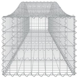 Paniers à gabions arqués 4 pcs 400x50x40/60 cm Fer galvanisé 