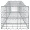 Paniers à gabions arqués 4 pcs 400x50x40/60 cm Fer galvanisé 